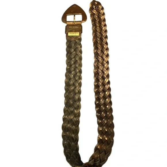 Saks Fifth Avenue leather braided belt size medium - Picture 3 of 6